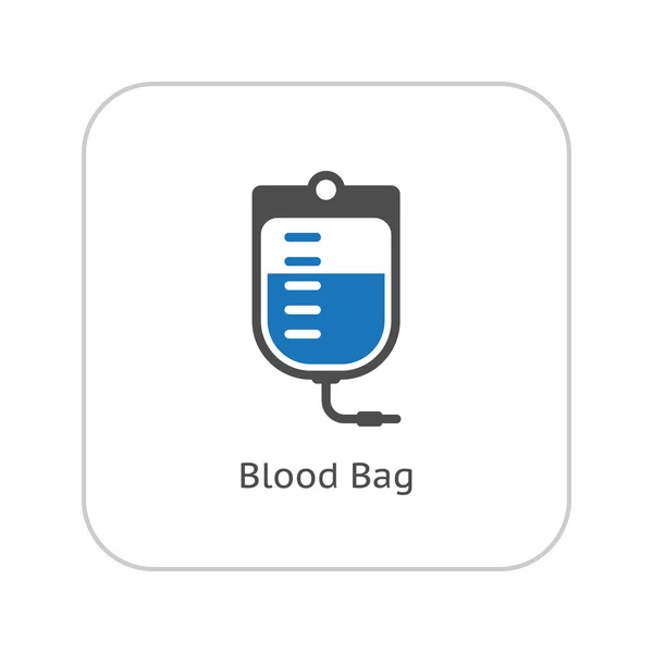 Blood Bag and Medical Services Icon. Flat Design. — Stock Vector