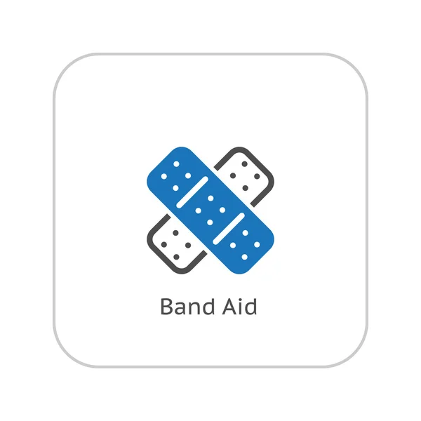 Band támogatás és orvosi szolgáltatások ikonra. Lapos kivitel. — Stock Vector