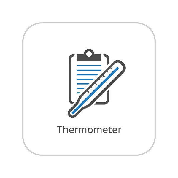 Termometer och sjukvård ikonen. Platt Design. — Stock vektor