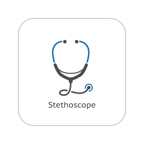 Stethoscope and Medical Services Icon. Flat Design. — Stock Vector