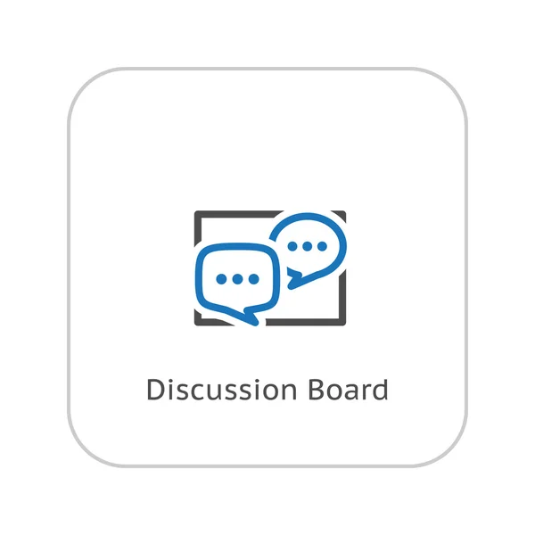 Icono de la mesa de discusión. Concepto de negocio. Diseño plano . — Vector de stock