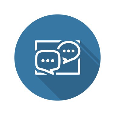 Tartışma panosu simgesi. İş kavramı. Düz tasarım.