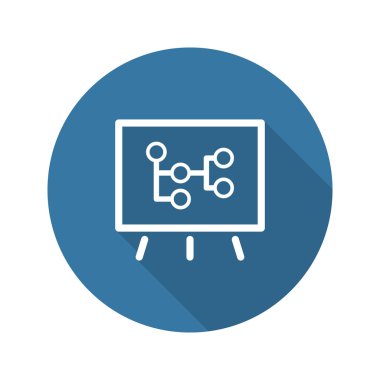 Zihin harita simgesi. İş kavramı. Düz tasarım.