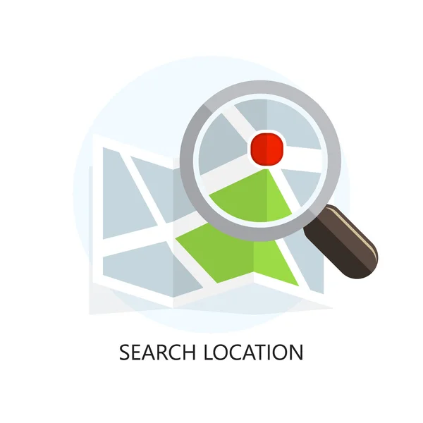 Location Icon. Search Concept. Flat Design. — Stock Vector