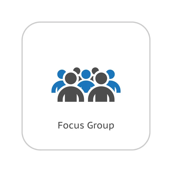 Focus Groupe Icon. Concept d'entreprise. Conception plate. — Image vectorielle