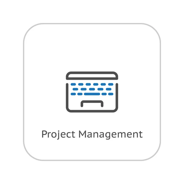 Gestão de Projectos. Conceito de negócio. Design plano . — Vetor de Stock