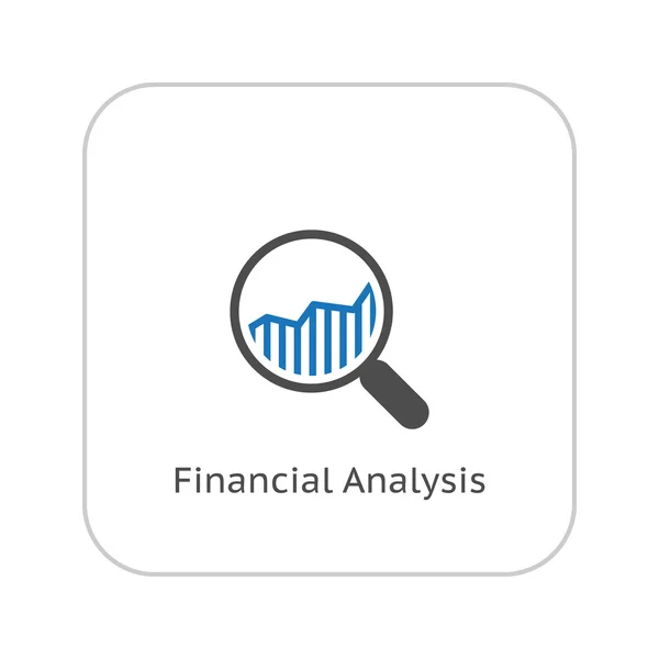 Finansal analiz simgesi. İş kavramı. Düz tasarım. — Stok Vektör