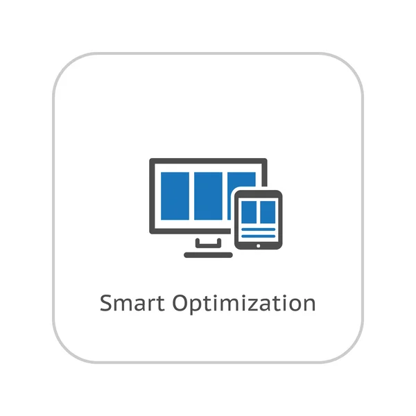 Smart Optimization Icon. Business Concept. Flat Design. — Stock Vector