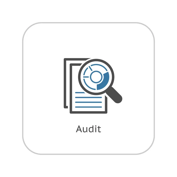 Icono de auditoría. Concepto de negocio. Diseño plano . — Vector de stock