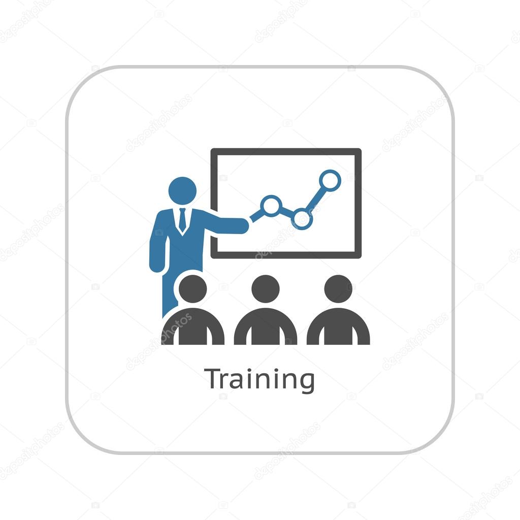 Training Icon. Business Concept. Flat Design. Stock Vector by