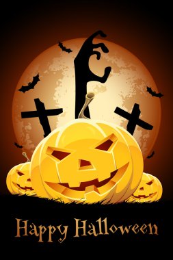 Cadılar Bayramı zombi parti afişi.