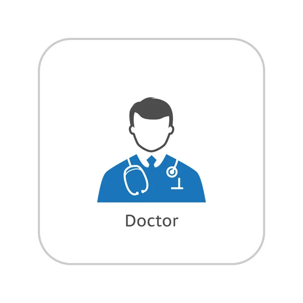 Doctor Icon. Flat Design. — Stock Vector