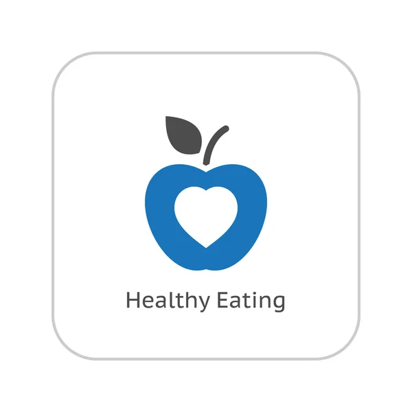 Icona del mangiare sano. Design piatto . — Vettoriale Stock