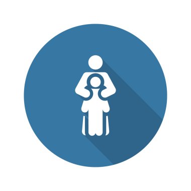 Çocuk hayat koruma simgesi. Düz tasarım.