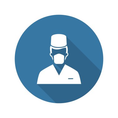 Susgeon simgesi. Düz tasarım.