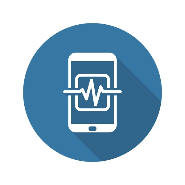 Mobile Medical Supervision Icon. Flat Design. — Stock Vector