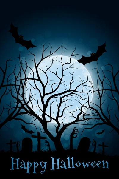 Halloween Zombie Party Poster. Cartão de férias . —  Vetores de Stock