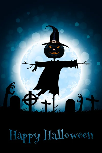 Halloween Zombie Party Poster. Urlaubskarte. — Stockvektor