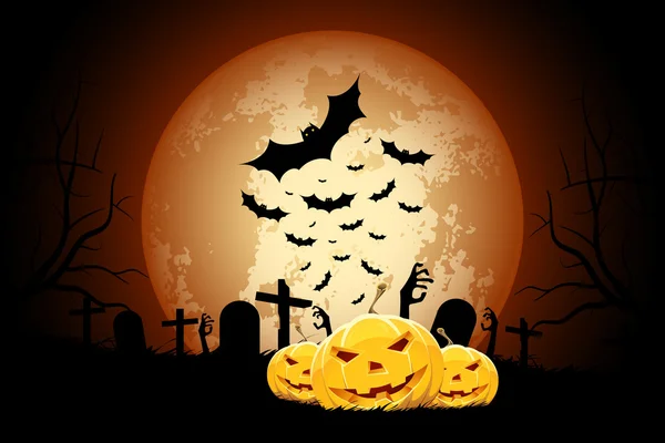 Halloween Zombie Party Poster — Stock Vector