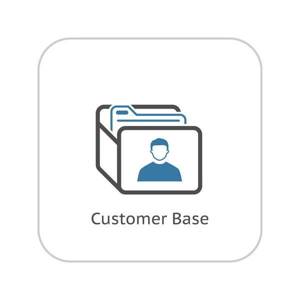 Customer Base Icon. Business Concept. Flat Design. — Stock Vector