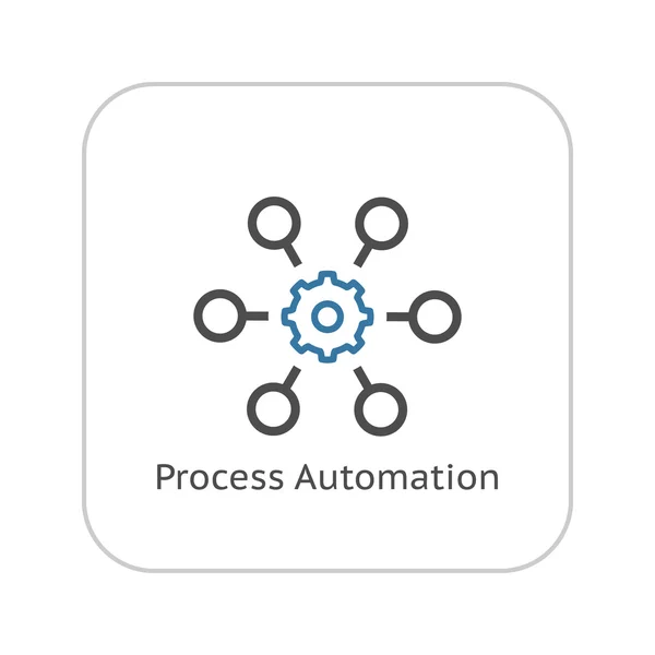 Proces automatisering pictogram. Bedrijfsconcept. Platte ontwerp. — Stockvector