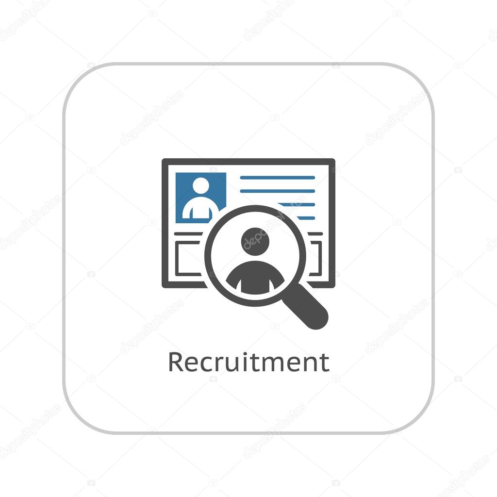 Recruitment Icon. Business Concept. Flat Design.