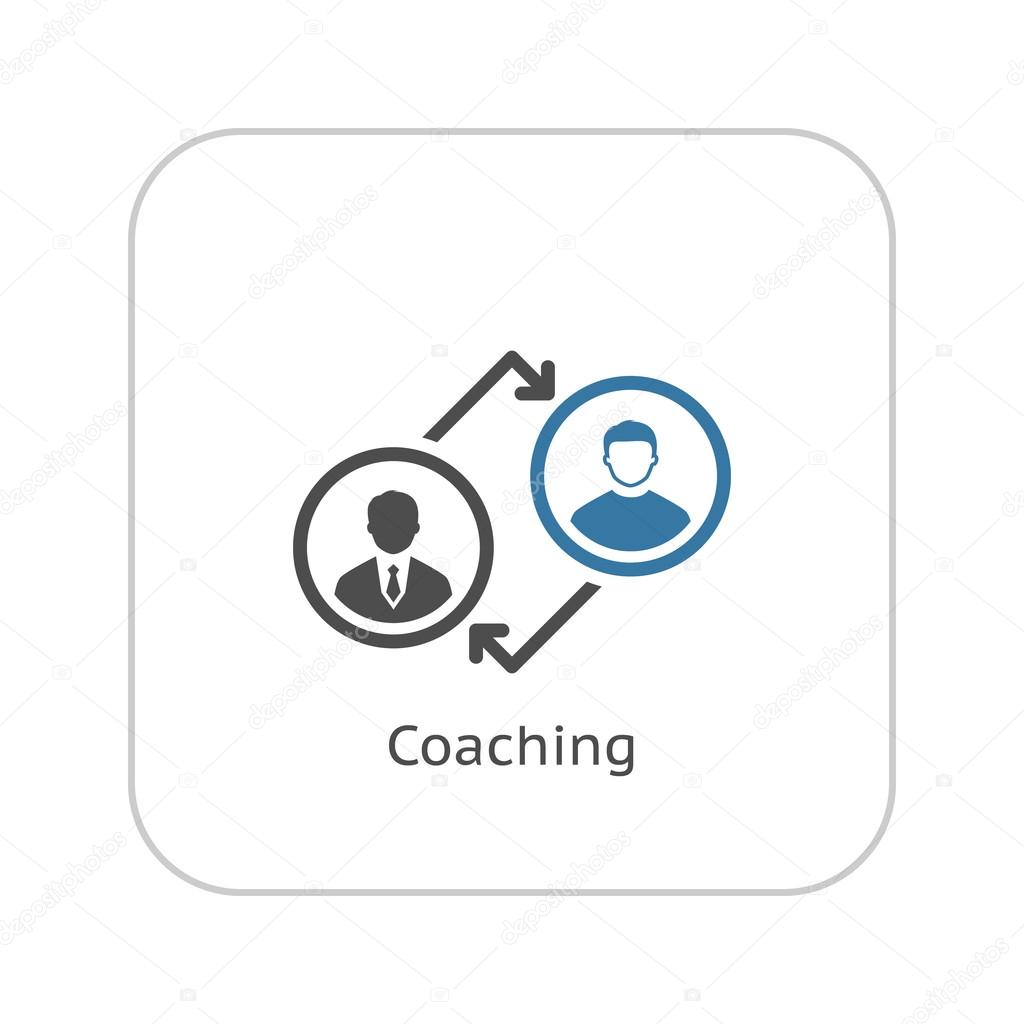 Coaching Icon. Business Concept. Flat Design.