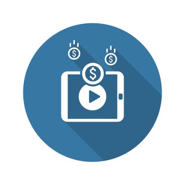 Trafik para kazanma simgesi. İş kavramı. Düz tasarım.