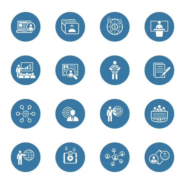 Business en Financiën Icons Set. Platte ontwerp. — Stockvector