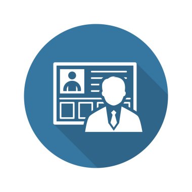 İş profil simgesi. Düz tasarım.