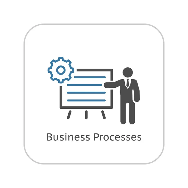 Business Processes Icon. Flat Design. — Stock Vector
