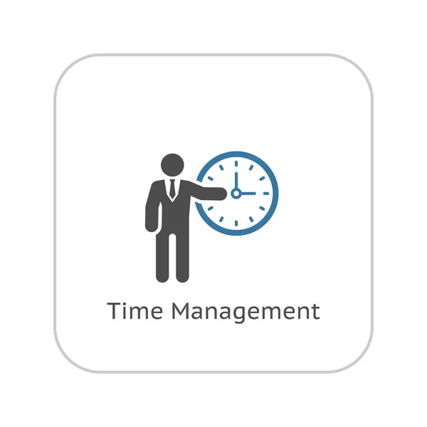 시간 관리 아이콘입니다. 비즈니스 개념입니다. 평면 디자인. — 스톡 벡터