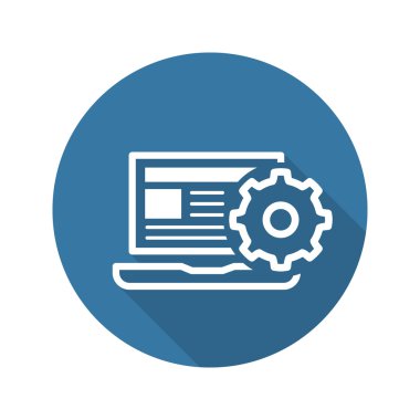 Ürün entegrasyonu simgesi. Düz tasarım.