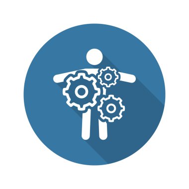 Anahtar kişi simgesi. İş kavramı. Düz tasarım.