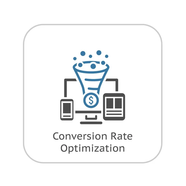 Icône d'optimisation du taux de conversion . — Image vectorielle