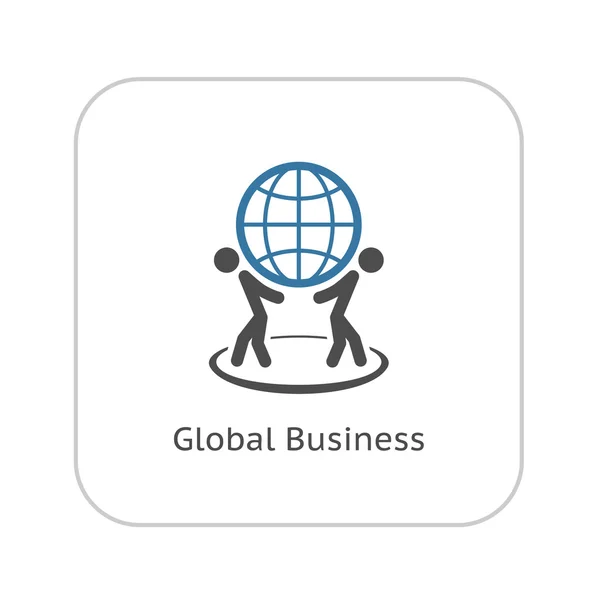 Global Business pictogram. Platte ontwerp. — Stockvector