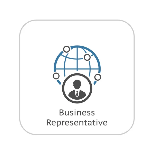 ビジネス代表アイコン。フラットなデザイン. — ストックベクタ