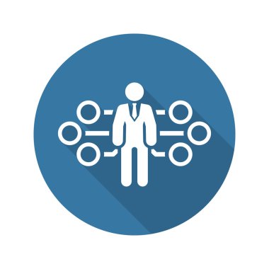 Akış Yönetimi simgesini. İş kavramı. Düz tasarım.