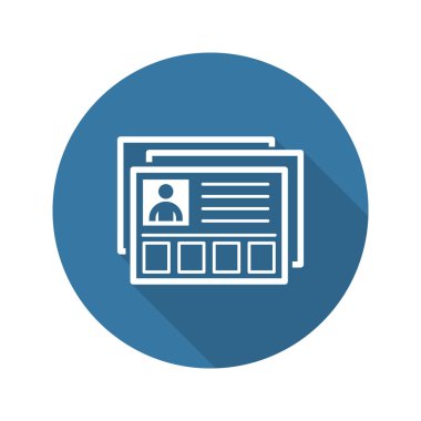 İş profil simgesi. Düz tasarım.