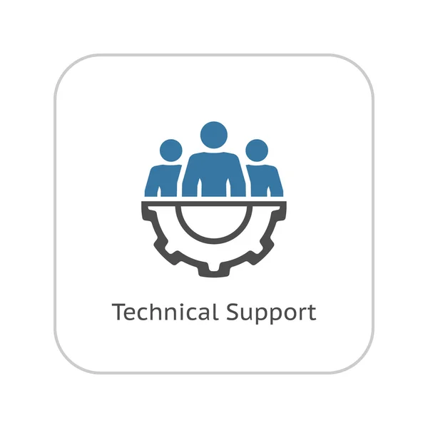 Pictogram van de technische ondersteuning. Platte ontwerp. — Stockvector