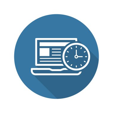 Zaman yönetimi simgesini. İş kavramı. Düz tasarım.