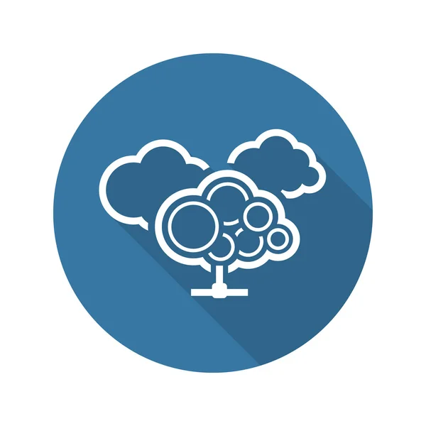 Cloud Services Icon. Flat Design. — Stock Vector