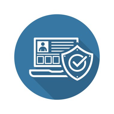 Kişisel güvenlik simgesi. Düz tasarım.