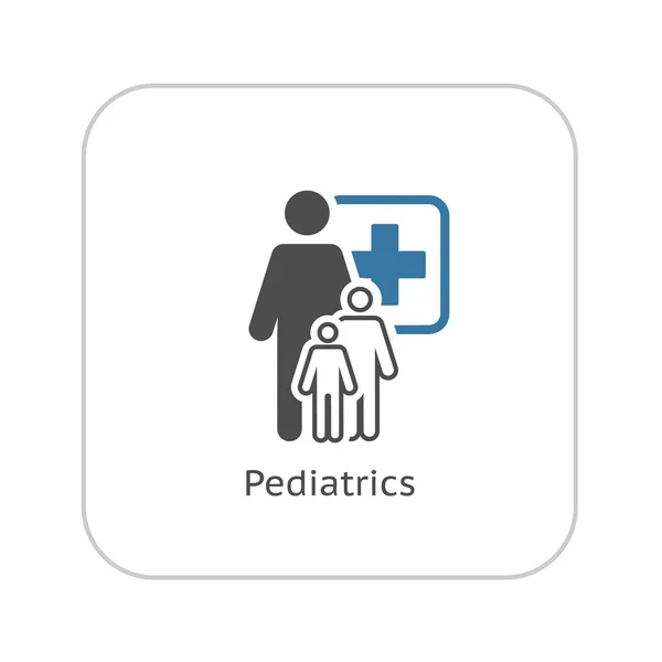 Pediatri ve Sağlık Hizmetleri simgesi. Düz tasarım. — Stok Vektör