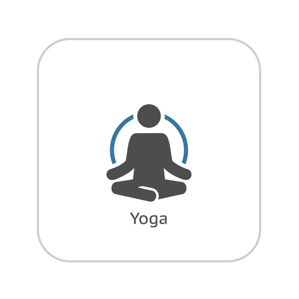 Yoga Fitness Icono. Diseño plano . — Archivo Imágenes Vectoriales