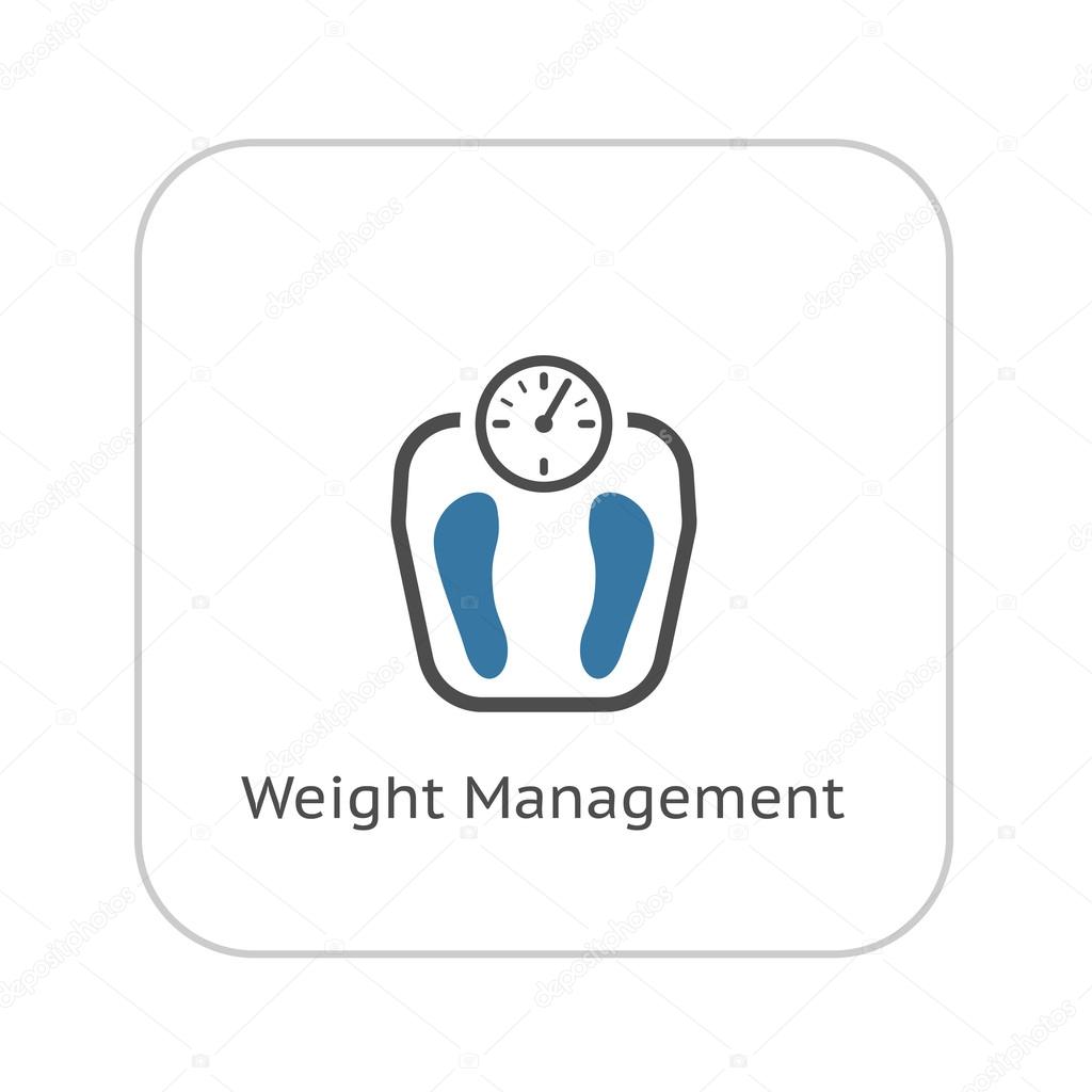 Weight Management Icon. Flat Design.