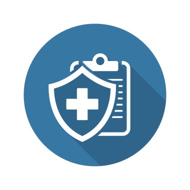 Tıbbi Sigorta simgesi. Düz tasarım.