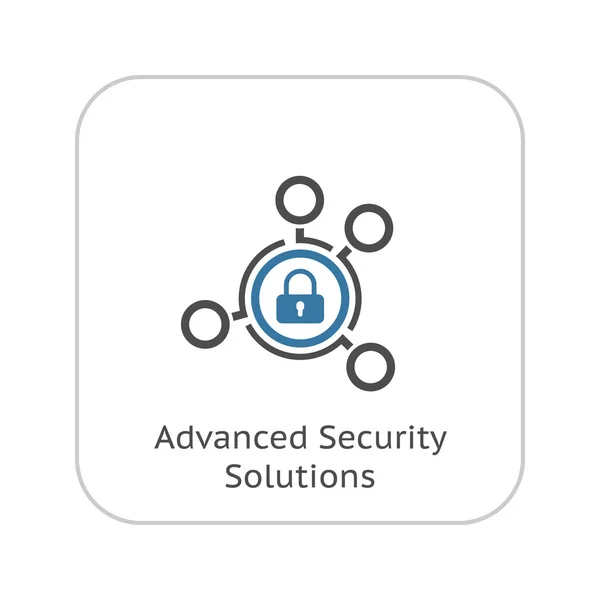 Advanced Security Solutions Icon. Flat Design. — Stock Vector