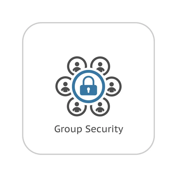 Group Security Icon. Flat Design. — Stock Vector