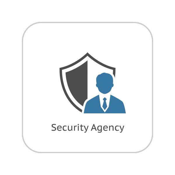 Security Agency Icon. Flat Design. — Stock Vector